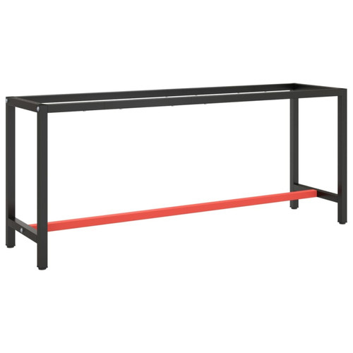 Vidaxl - vidaXL Cadre de banc de travail Noir et rouge mat 190x50x79 cm Métal Vidaxl  - Table banc