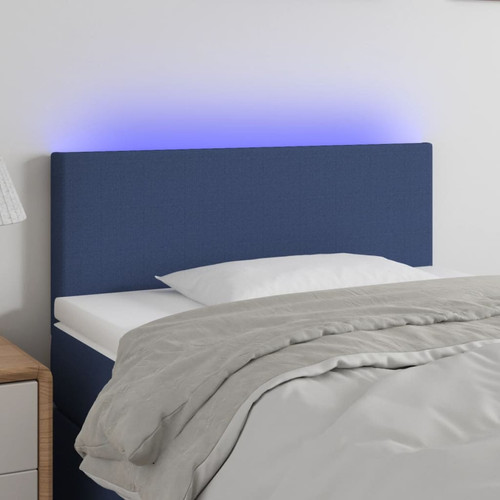Vidaxl - vidaXL Tête de lit à LED Bleu 100x5x78/88 cm Tissu Vidaxl - Lit paiement en plusieurs fois