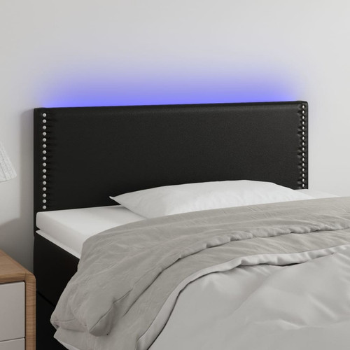 Vidaxl - vidaXL Tête de lit à LED Noir 90x5x78/88 cm Similicuir Vidaxl  - Literie Vidaxl