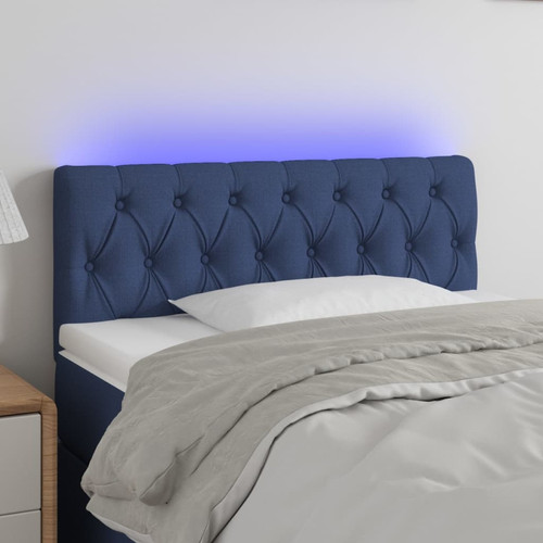 Vidaxl - vidaXL Tête de lit à LED Bleu 100x7x78/88 cm Tissu Vidaxl  - Chambre et literie Maison