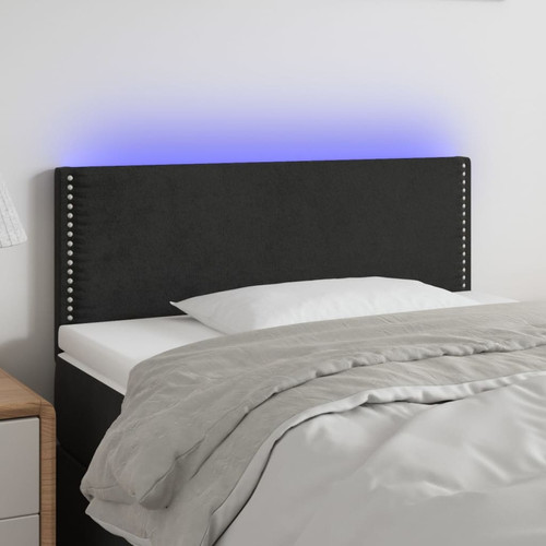 Vidaxl - vidaXL Tête de lit à LED Noir 80x5x78/88 cm Velours Vidaxl  - Maison