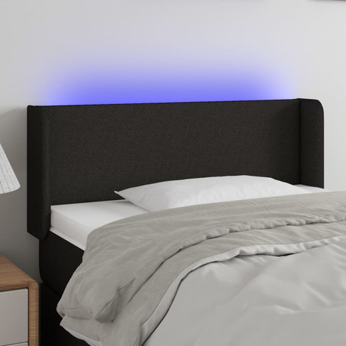 Vidaxl - vidaXL Tête de lit à LED Noir 103x16x78/88 cm Tissu Vidaxl  - Literie