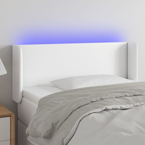 Vidaxl - vidaXL Tête de lit à LED Blanc 93x16x78/88 cm Similicuir Vidaxl  - Literie Vidaxl