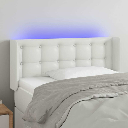 Vidaxl - vidaXL Tête de lit à LED Blanc 93x16x78/88 cm Similicuir Vidaxl  - Maison
