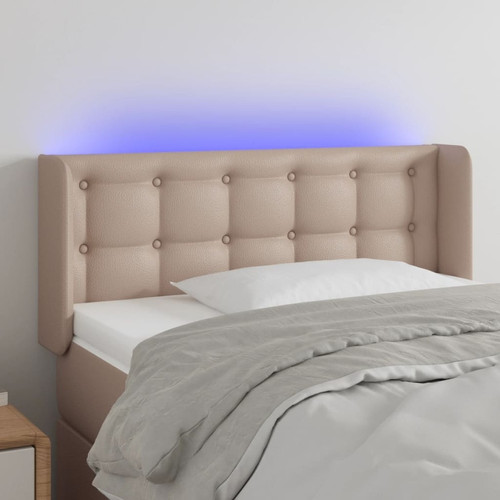 Vidaxl - vidaXL Tête de lit à LED Cappuccino 103x16x78/88 cm Similicuir Vidaxl  - Chambre et literie Maison