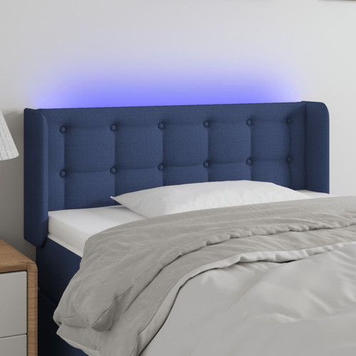 Vidaxl - vidaXL Tête de lit à LED Bleu 93x16x78/88 cm Tissu Vidaxl  - Têtes de lit