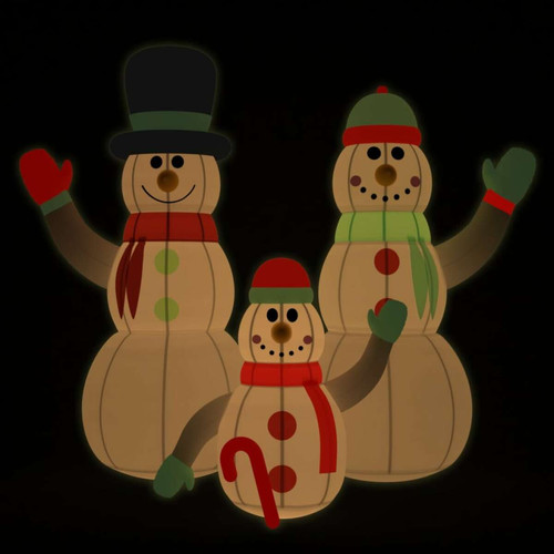 Vidaxl vidaXL Famille de bonhommes de neige gonflable avec LED 360 cm