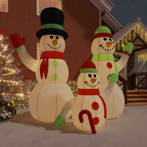 Vidaxl - vidaXL Famille de bonhommes de neige gonflable avec LED 500 cm Vidaxl  - Décoration