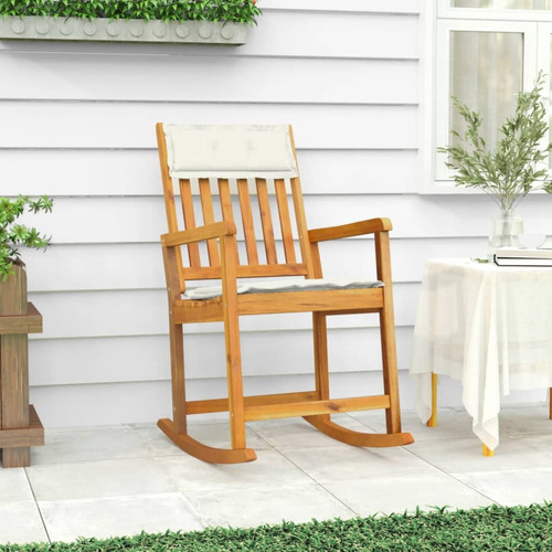 Vidaxl - vidaXL Chaise à bascule avec coussins bois massif d'acacia Vidaxl  - Mobilier de jardin