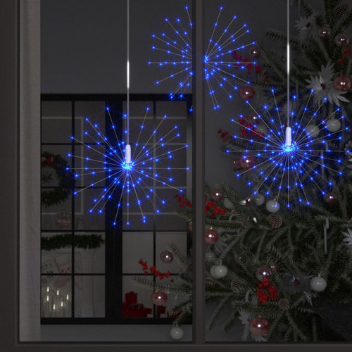 Vidaxl - vidaXL Feux d'artifice de Noël d'extérieur 10 pcs Bleu 20 cm 1400 LED Vidaxl  - Marchand Vidaxl