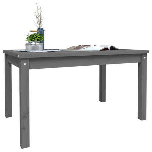 Vidaxl vidaXL Table de jardin gris 82,5x50,5x45 cm bois massif de pin