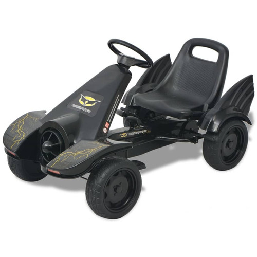 Vidaxl - vidaXL Kart à pédale avec siège ajustable Noir Vidaxl  - Véhicule électrique pour enfant Vidaxl