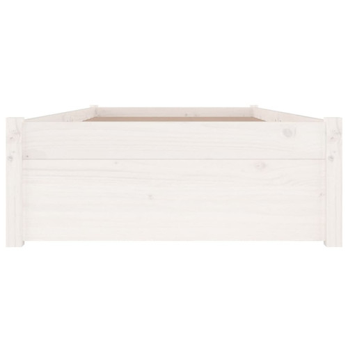 Lit enfant vidaXL Cadre de lit avec tiroirs Blanc 90x190 cm Simple