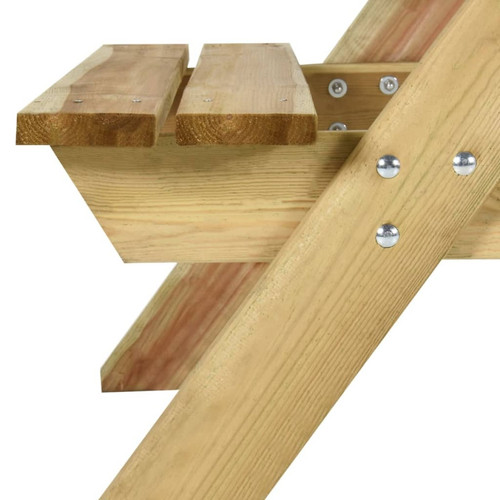 Vidaxl vidaXL Table de pique-nique et bancs 110x123x73cm Bois de pin imprégné