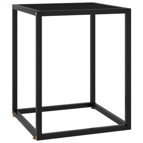 Vidaxl - vidaXL Table basse Noir avec verre noir 40x40x50 cm Vidaxl  - Tables d'appoint Verre
