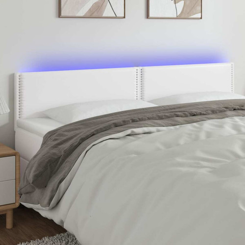 Vidaxl - vidaXL Tête de lit à LED Blanc 180x5x78/88 cm Similicuir Vidaxl  - Literie Vidaxl