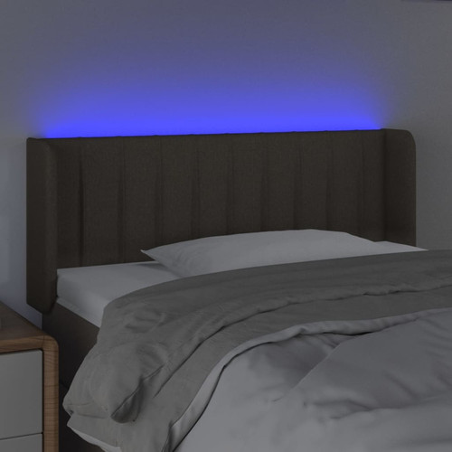 Vidaxl vidaXL Tête de lit à LED Taupe 83x16x78/88 cm Tissu