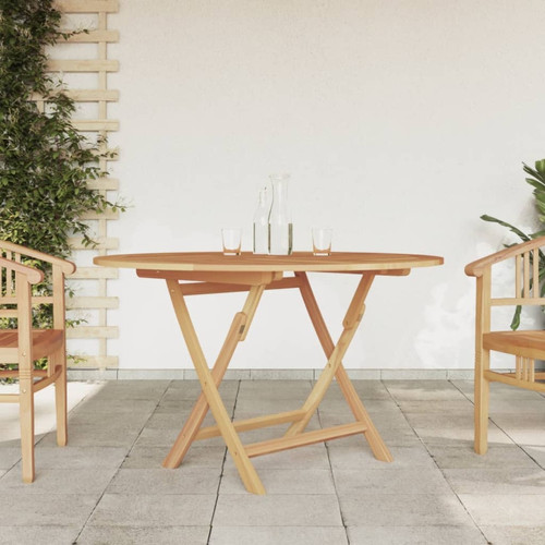 Vidaxl - vidaXL Table pliable de jardin Ø 110x75 cm bois massif de teck Vidaxl  - Table jardin bois massif