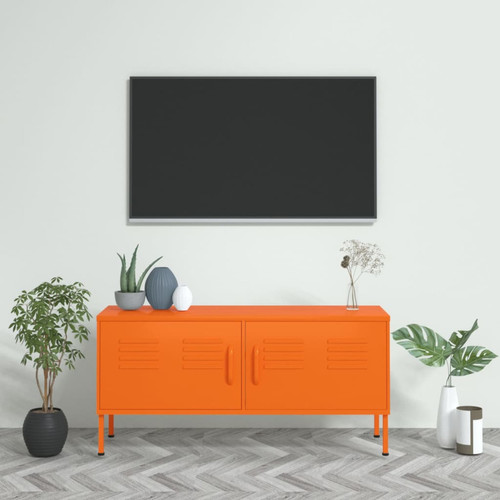 Vidaxl - Meuble TV Orange 105x35x50 cm Acier Vidaxl  - Meubles TV, Hi-Fi