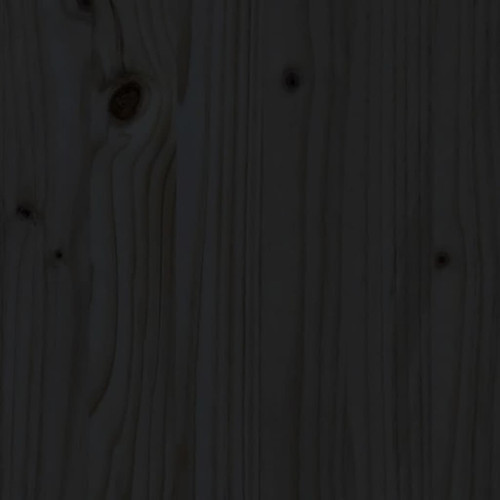 Lit enfant vidaXL Cadre de lit Noir Bois massif 150x200 cm Très grand