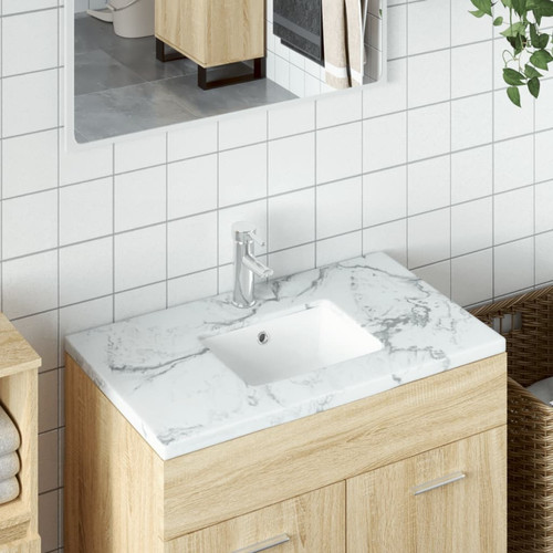Vidaxl - vidaXL Évier salle de bain blanc 39x30x18,5 cm rectangulaire céramique Vidaxl  - Evier ceramique