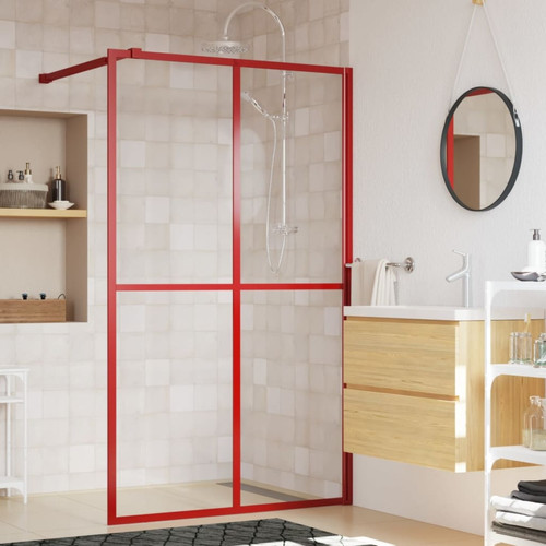 Vidaxl - vidaXL Paroi de douche avec verre ESG transparent rouge 140x195 cm Vidaxl  - Cabine de douche