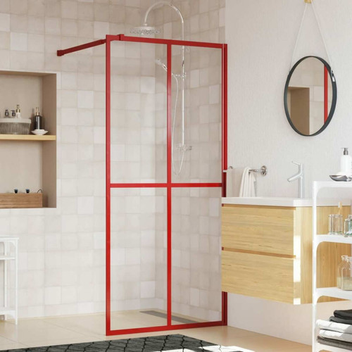 Vidaxl - vidaXL Paroi de douche avec verre ESG transparent rouge 80x195 cm Vidaxl  - Cabine douche 120x80