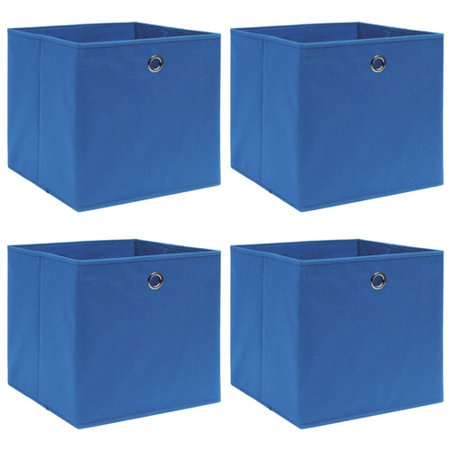 Vidaxl - vidaXL Boîtes de rangement 4 pcs Bleu 32x32x32 cm Tissu Vidaxl  - Boîte de rangement Bleu