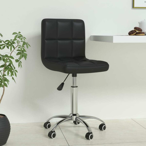 Vidaxl - vidaXL Chaise de bureau pivotante Noir Similicuir Vidaxl - Mobilier de bureau