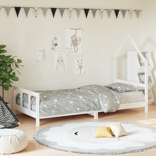 Vidaxl - vidaXL Cadre de lit pour enfants blanc 90x190 cm bois de pin massif Vidaxl  - Chambre Enfant
