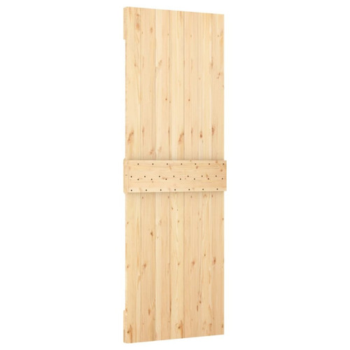 Portail en bois vidaXL Porte coulissante et kit de quincaillerie 70x210 cm pin massif