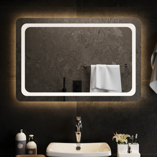 Vidaxl - vidaXL Miroir de salle de bain à LED 90x60 cm Vidaxl  - Décoration Transparent