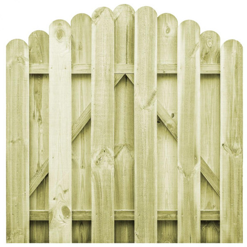 Vidaxl - Portail de jardin Bois pin imprégné 100x100 cm Design d'arche - Clôtures et barrières - Portillons | Vert - Vert - Portillon bois