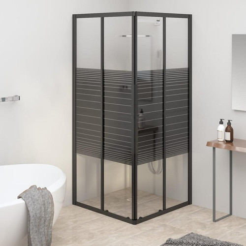 Cabine de douche à soufflet Liberte Dim 80 cm x H 185 cm en PVC porte unique avec ouverture latérale 