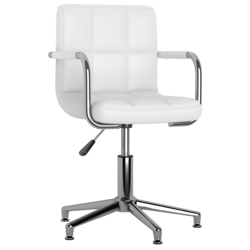 Vidaxl - vidaXL Chaise de bureau pivotante Blanc Similicuir Vidaxl  - Bureaux