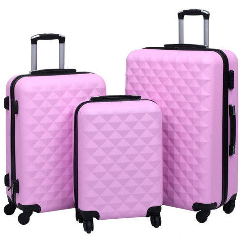 Vidaxl - vidaXL Ensemble de valises rigides 3 pcs Rose ABS - Accessoires Mobilité électrique