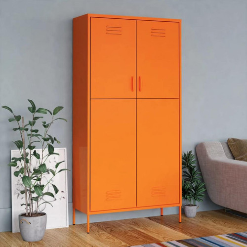 Vidaxl - vidaXL Garde-robe Orange 90x50x180 cm Acier - Chambre Orange