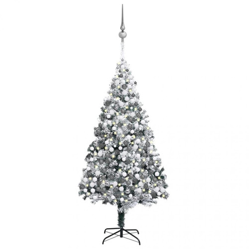 HENGMEI 120cm Sapin de Noël Artificiel PVC Arbre de Noel avec Support en métal Xmas Party Decortaion Neigeux