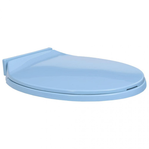 Vidaxl - vidaXL Siège de toilette à fermeture en douceur Bleu Ovale - Toilettes
