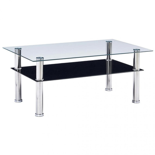 Vidaxl - vidaXL Table basse Noir 100x60x42 cm Verre trempé - Tables basses Vidaxl