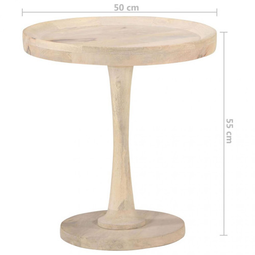 Tables d'appoint vidaXL Table d'appoint Ø50x55 cm Bois de manguier massif