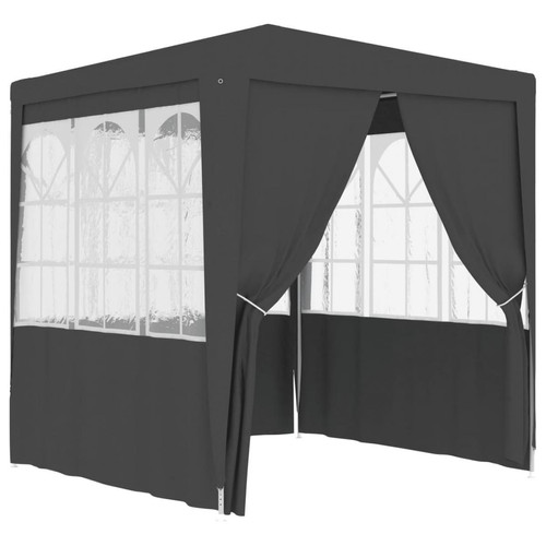Tentes de réception Vidaxl vidaXL Tente de réception avec parois 2,5x2,5 m Anthracite 90 g/m²