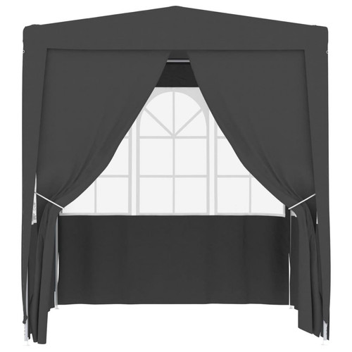 Tentes de réception vidaXL Tente de réception avec parois 2,5x2,5 m Anthracite 90 g/m²