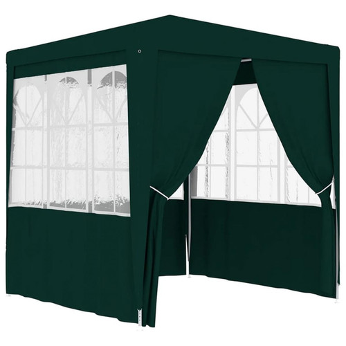 Tentes de réception vidaXL Tente de réception avec parois latérales 2x2 m Vert 90 g/m²