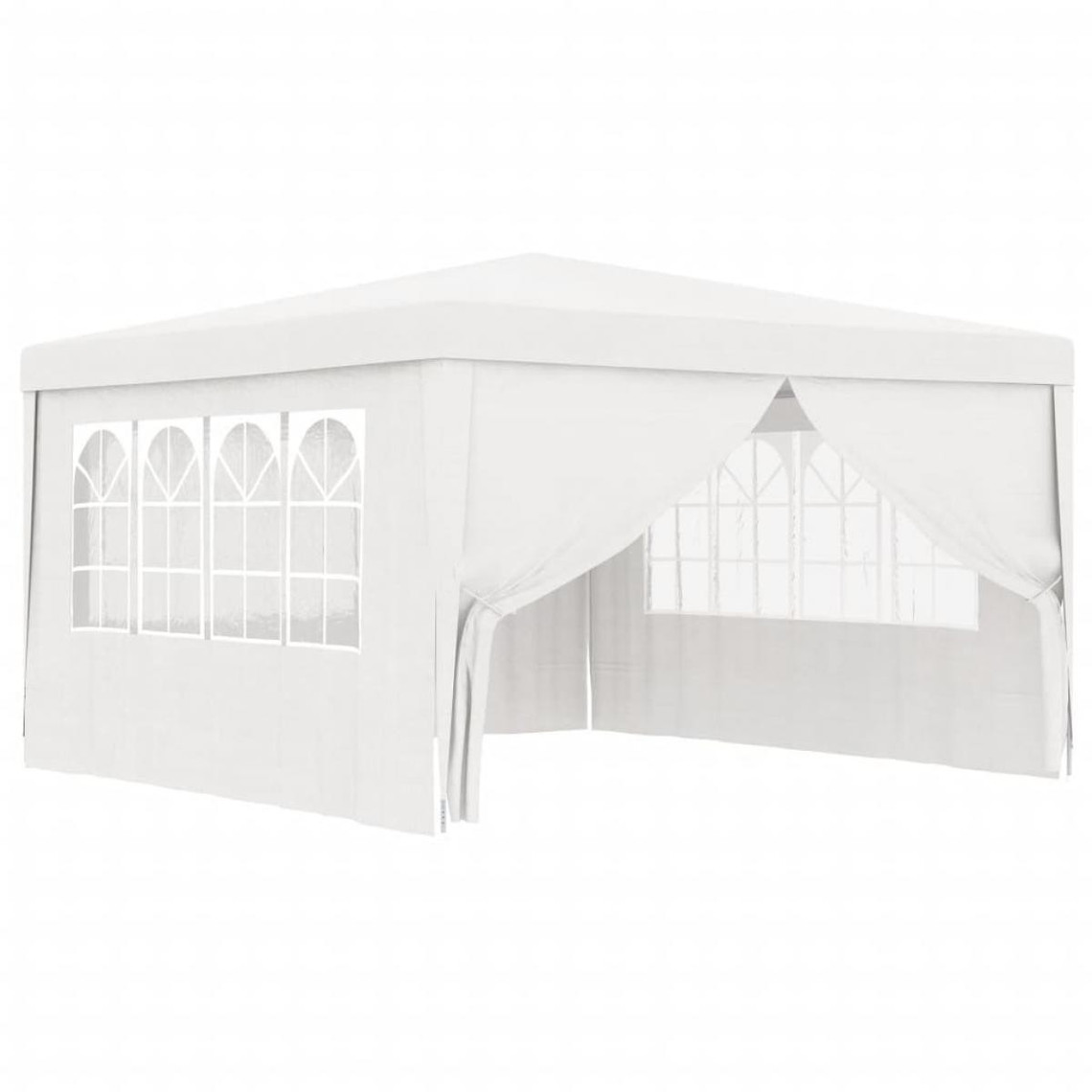 Tentes de réception Vidaxl vidaXL Tente de réception avec parois latérales 4x4 m Blanc 90 g/m²