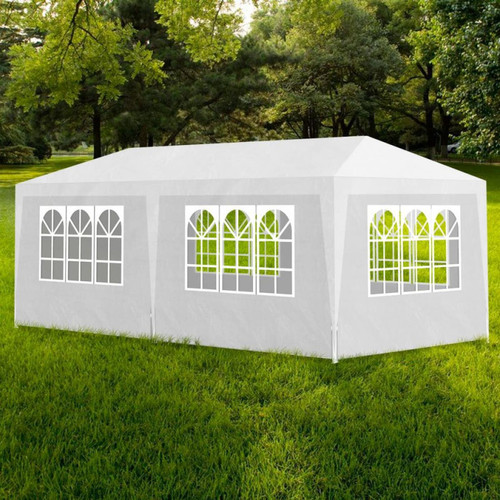 Vidaxl - vidaXL Tente de reception blanche avec 6 murs 3 x 6 m Vidaxl  - Abris de jardin en bois Vidaxl