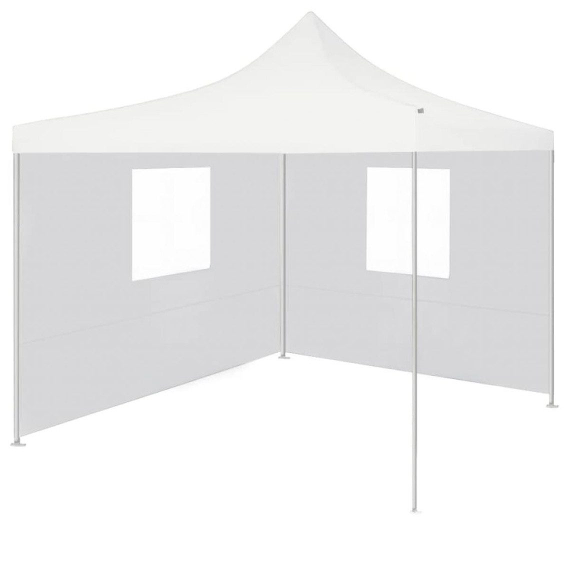 Tentes de réception Vidaxl vidaXL Tente de réception pliable avec 2 parois 2x2 m Acier Blanc