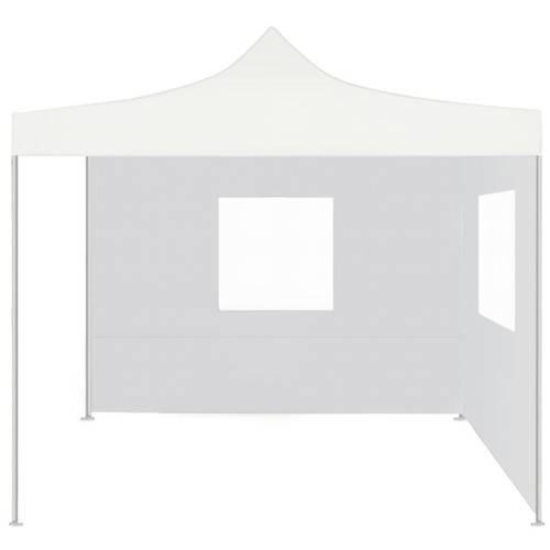 Vidaxl vidaXL Tente de réception pliable avec 2 parois 2x2 m Acier Blanc