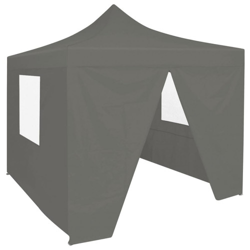 Vidaxl - vidaXL Tente de réception pliable avec 4 parois 2x2 m Acier Anthracite - Tentes de réception