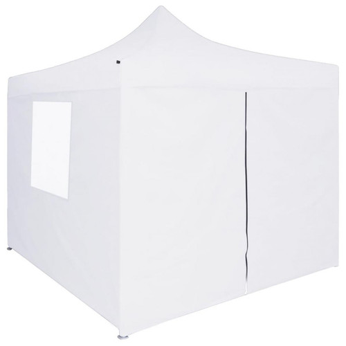Tentes de réception vidaXL Tente de réception pliable avec 4 parois 2x2 m Acier Blanc